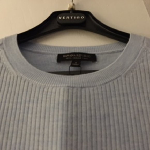 Banana Republic Baby blue 100% merino wool size S - Picture 3 of 8